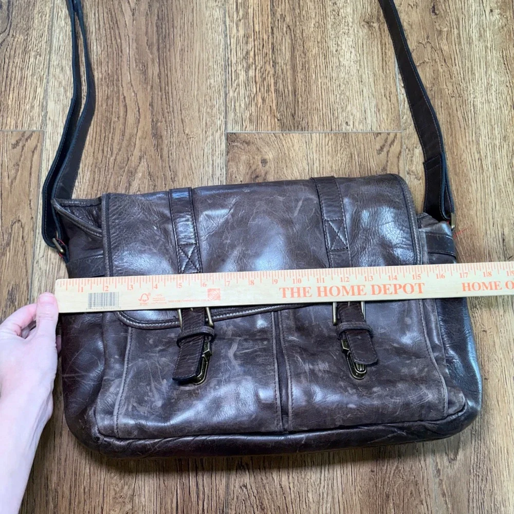 ONA The Brixton Messenger Bag Dark Brown Italian Leather Camera Laptop Satchel